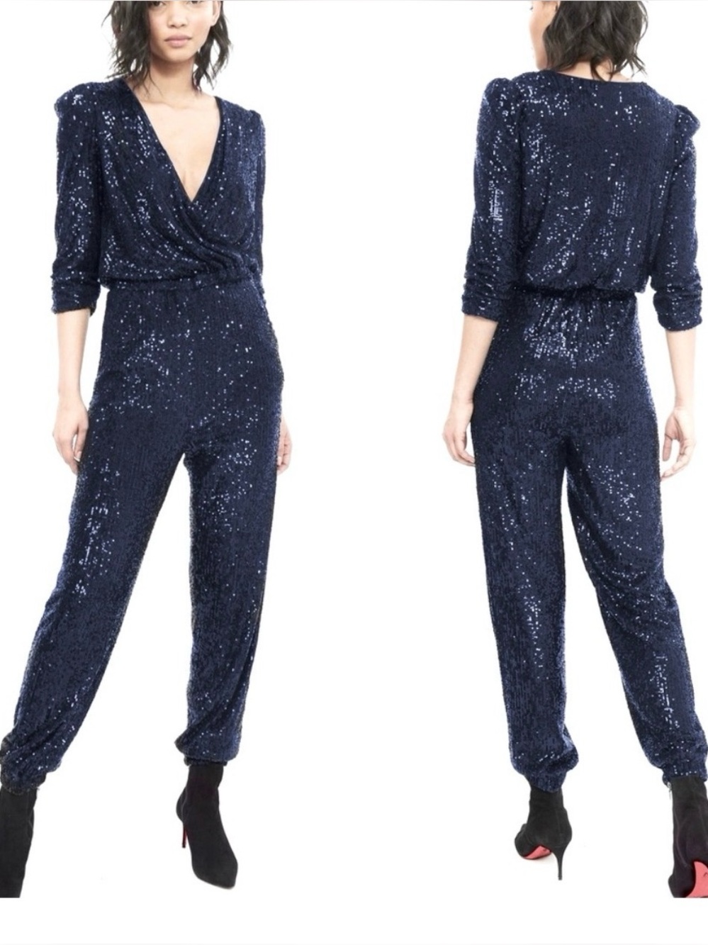 Generation Love Sequin Jumpsuit Navy Size M